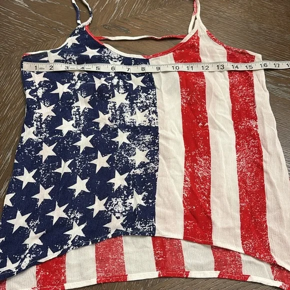 Rue21 red, white and blue stripes stars crop cami top Size XS - Picture 10 of 11
